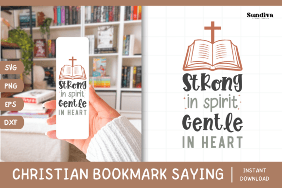Christian Bookmark Saying SVG 6 for Crafts and Graphics