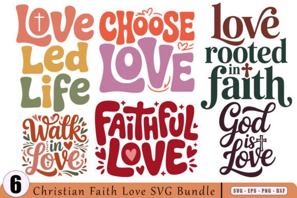 Christian Faith Love SVG Bundle: Perfect for Graphics and Crafts
