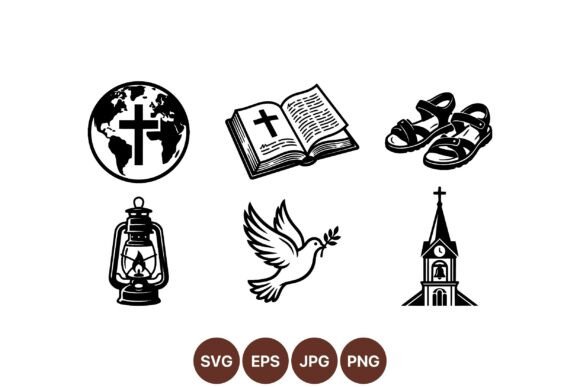 Christian Faith Symbol Icons: A Versatile Graphics Collection