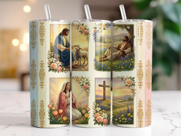 Christian Jesus Cross Easter Tumbler Graphics for Tumbler Wraps