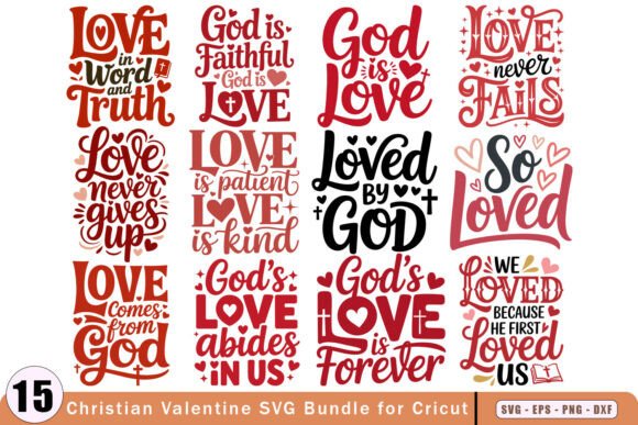 Christian Valentine SVG Bundle: Perfect for Crafts & Graphics