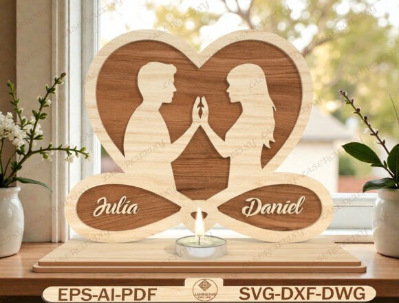 Couple Prayer Heart Candle: A Graphic for Local Brands