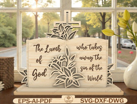 Easter Christian Stand Sign Laser Cut: A Versatile Graphic Template
