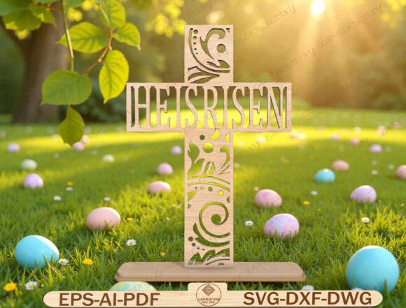 Easter Christian Wooden Sign: A Versatile Graphic Template