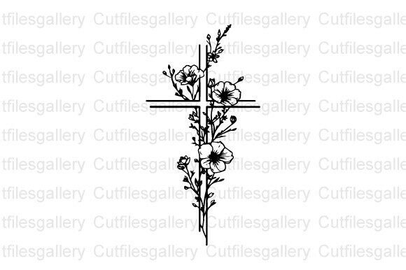Floral Cross SVG: A Versatile Graphics Asset for Crafts