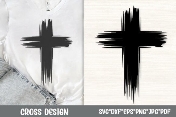 Grunge Cross SVG: A Bold Christian Faith Graphics for Crafts