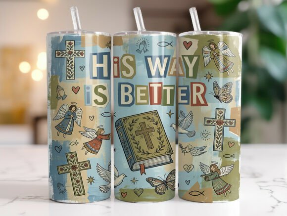 His Way is Better Christian Tumbler Wrap: A Graphics Asset for Publishers