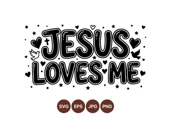 Jesus Loves Me Hand Lettering: A Perfect Graphic for Faithful Branding